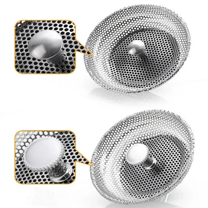Waste Plug Kitchen Sink Strainer Replacement Basin Drain Filter Stainless Steel Shower Hair Catcher for Bathroom Accessories