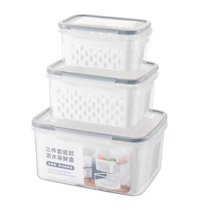Airtight Fruit Storage Container with Removable Colander