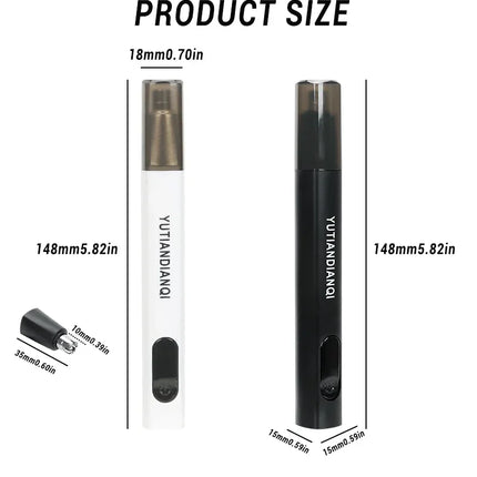 2 In 1 Electric Portable Ear And Nose Hair Trimmer Clipper 2024 Professional Painless Portable Eyebrow For Men