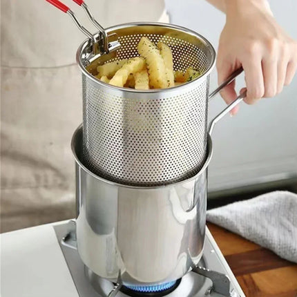 Stainless Steel Fryer with Filter Screen