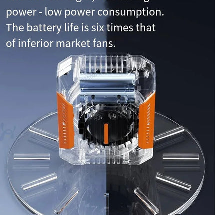 HOMFISH Personal Belt Clip Fan Portable Power Bank Flashlight Wearable Fan Hanging Neck Fan for Outdoor Works Hiking Camping