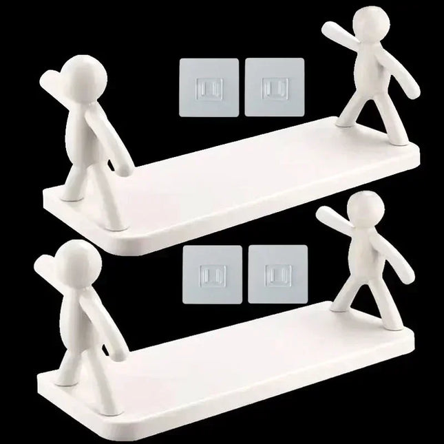 Self-Adhesive Bathroom Shampoo Storage Rack