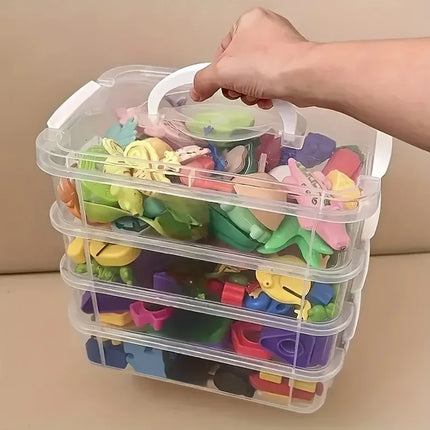 Extra Large 4-Tier Stackable Clear Storage Box