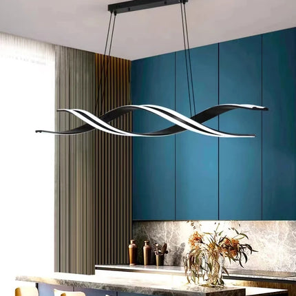 Minimalist LED Chandelier for Dining Room Modern Geometric Kitchen Pendant Light Simple Home Decor Hanging Light Fixture