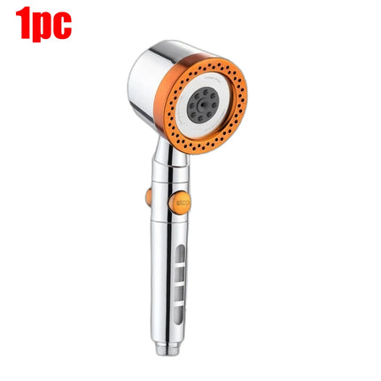 5 Modes Spray Water Saving Shower Head ABS Handheld Spa Showerheads Large Flow Portable Bathroom Filter Shower Faucet Nozzle Set
