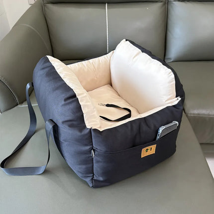 Dog Car Seat with Safety Belt Four Season Universal Pet Ooster Nest Cushion Washable Dogs Cats Sofa Bedding Travel Mattress
