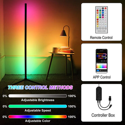 160cm Smart Tuya RGB Corner Floor Lamp