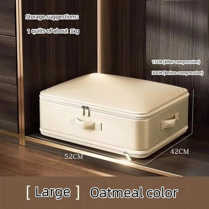 Ultra Space Saving Self Compression Organizer,Comforter Storage Bag,Moving Bag for Comforters,Clothes,Blankets,Bedding,College