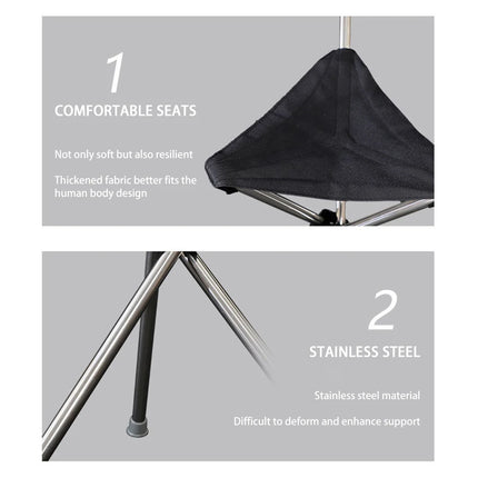 Lightweight Cane With Seats Height Adjustables 3 Legged Lightweight Folding Cane Versatile Stable Walking Stick For Elderly