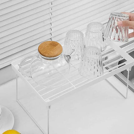 Kitchen Cupboard Organizer Shelf Space Saving Cabinet Foldable Storage Rack Spice Jars Spice Rack Bathroom Kitchen Accessories