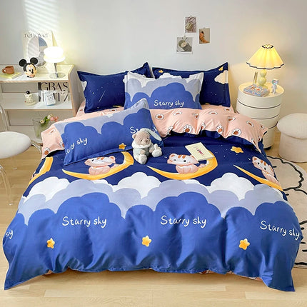 Bedding Set for Girl Boy Bedroom KIDS Modern Comforter Duvet Cover Flat Sheet Pillowcase  Home Textile Soft Bed Linen