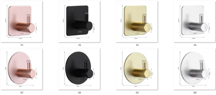 Self-adhesive Bathroom Hook Key Bag Shower Door Robe Towel Adhesive Hanger Kitchen Accessories For Organizer Wall Stickers Hooks
