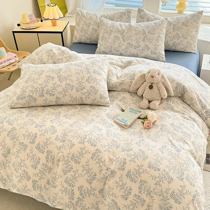 Floral Style Duvet Cover Sets Single/Queen/King Soft Washed Cotton Bed Cover Sets 240x220 Bedding Sets