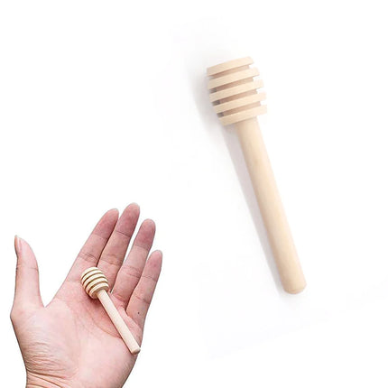 Honey Stir Bar Mixing Handle Jar Spoon Natural Wooden 10/30/50Pcs Honey Dipper Wooden Stick Honey Spoons Kitchen tools