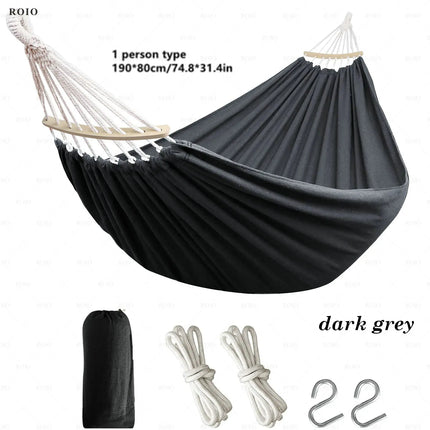 Durable Canvas Camping Hammock with Carry Bag