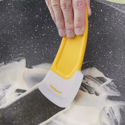 Silicone Pan Scraper Dish Cleaning Spatula Dish Scraper Non Stick Kitchen Pan Rubber Cleaning Spatula Pot Cleaning Tool