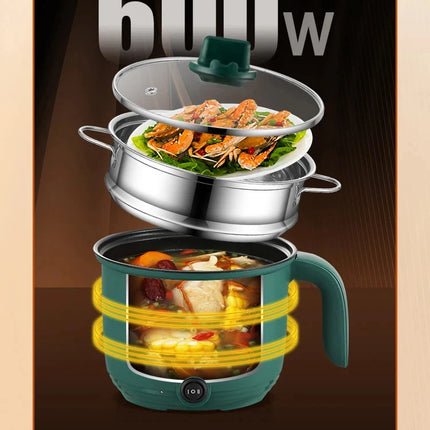 1.5L Mini Home Cooking Pot Multifunctional Rice Cooker Non Stick Pan Safety Material Potable Stockpot Utility Electrice