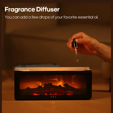 Fireplace LED Humidifier with Aroma Diffuser