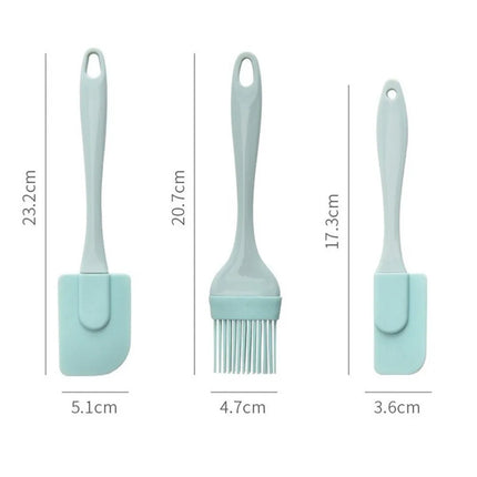3Pcs Silicone Spatula Set Non-stick Kitchen Tools