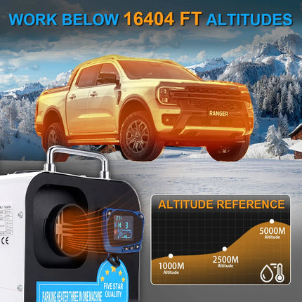 2/5/8KW All-in-one Air Diesel Parking Heater Car Heater Diesel Air Heater With Silencer Remote Control Truck Boat Bus RV Trailer