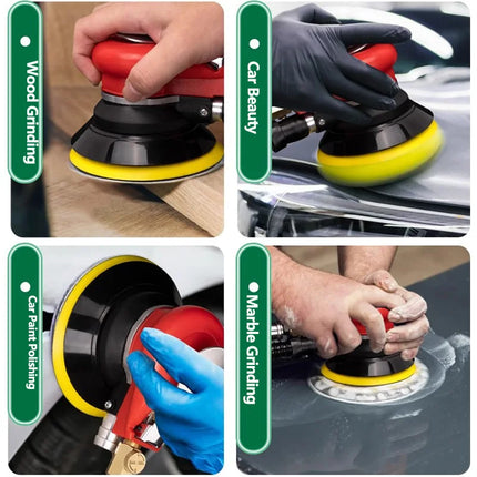 High Quality  5" 6" Pneumatic Air Orbital Sander 125/150mm Air Sanding Machine Polisher Air Tool for Wood Car Metal Polishing