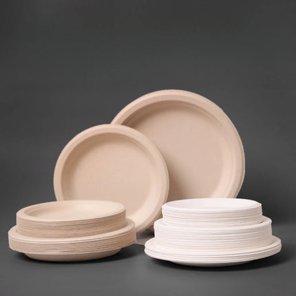 Disposable Plates For Parties Are Easy To Carry When Traveling Safe Healthy Waterproof Oil-proof Degradable plates