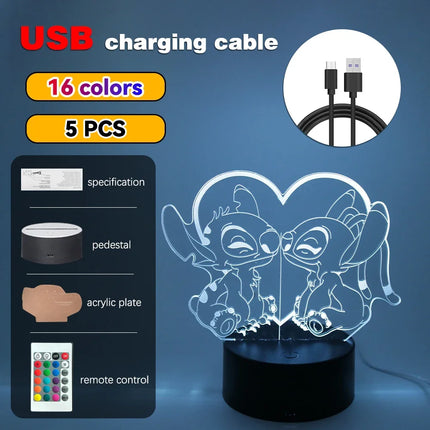 3D Stitch Night Light