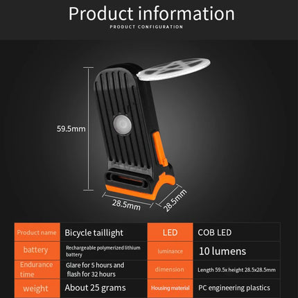 New Bicycle Taillight Cycling Lights Multi Lighting Modes USB Charging Led Flash Tail Rear Lights Bike Accessories
