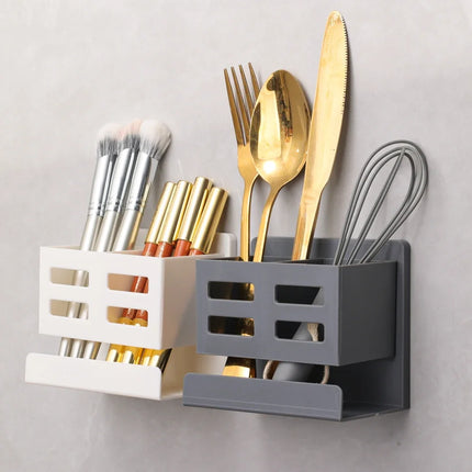 Hole-Free Multifunctional Wall-Mounted Storage Rack