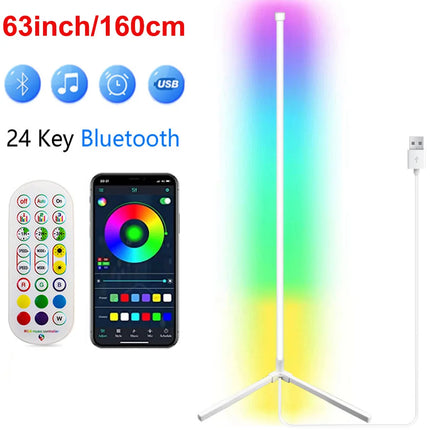 160cm Smart Tuya RGB Corner Floor Lamp