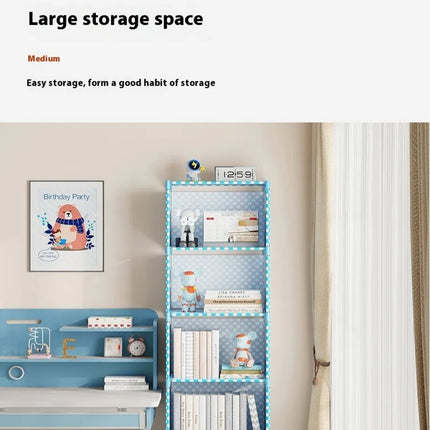 Simple Bookshelf Floor To Ceiling Dormitory Space Saving Home Storage Rack Wear-resistant Rack Multifunctional Storage Cabinet