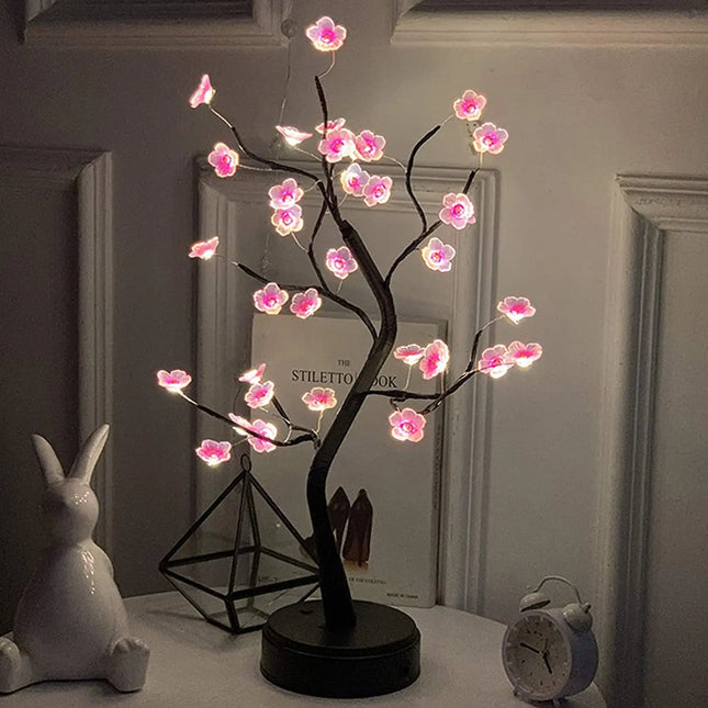 USB/Battery Powered Cherry Blossom Bonsai LED Night Light