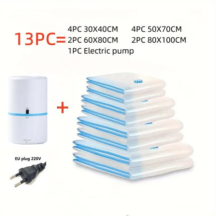 Vacuum Storage Bags More Space Save Compression Travel Seal Zipper for Clothes Pillows Bedding Closet Home Organizer