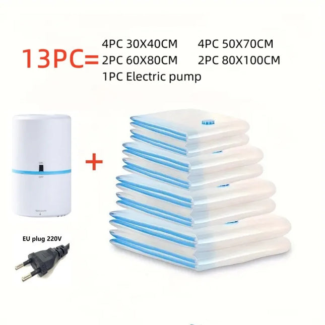 Vacuum Storage Bags More Space Save Compression Travel Seal Zipper for Clothes Pillows Bedding Closet Home Organizer