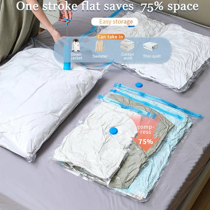 8/5/3/1PCS Vacuum Storage Bags Compression Pack Vacuum Bag for Storing Clothes Bedding Blanket Space Save Travel Bag Organizer