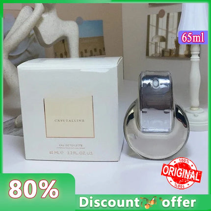Classic Perfumes Series 65ML Women's White Crystal Amethyst Powder Crystal Women Perfume Men Body Fragrance Spray Eau De Perfum