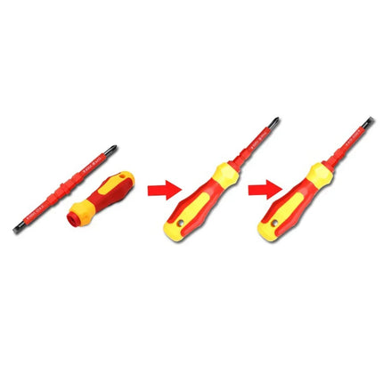 3 In 1 Insulated Screwdriver Set PH1/PH2 Multi-Purpose Screwdriver Electricians Slotted Cross Screwdriver Bit Tools Kit Set