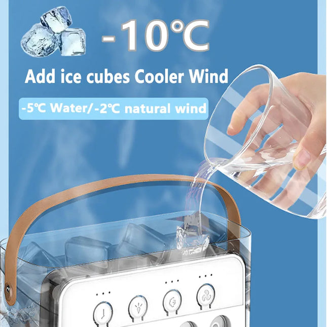 Portable 3 In 1 Fan AIr Conditioner Household Small Air Cooler LED Night Lights Humidifier Air Adjustment Home Fans Dropshipping