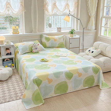 1 printed sheet floral Nordic style Single Double bedding Single Student dormitory bedding (pillowcase not included)