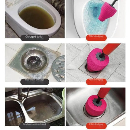 High Pressure Toilet Plunger Silicone Pipe Unblocker