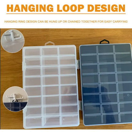 24-Grid Plastic Storage Box
