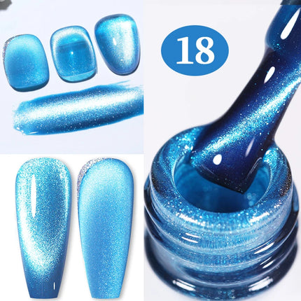 BORN PRETTY 10ml Rainbow Purple Water Light Cat Magnetic Gel Nail Polish Shining Sliver-light Holographics Semi Permanent UV Gel