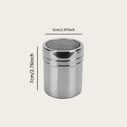Silver Stainless Steel Mesh Tube Dusting Shaker