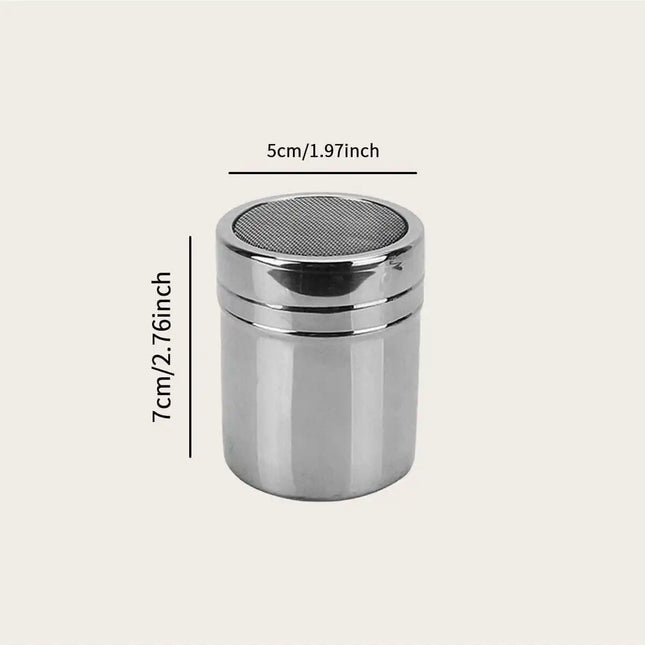 Silver Stainless Steel Mesh Tube Dusting Shaker