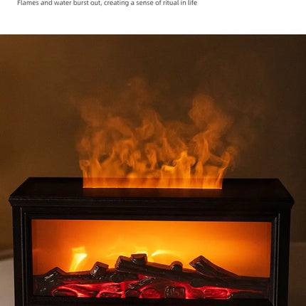 7 colors of essential oil fireplace diffuser mini flame aromatherapy fireplace humidifier aromatherapy oil diffuser