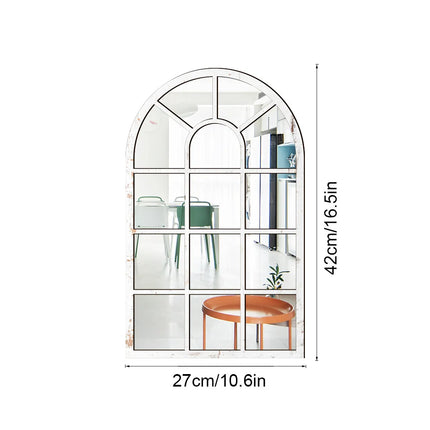 Small Farmhouse Style Wooden Acrylic Mirror Stickers DIY Bedroom Living Room Background Wall Home Decoration Wallpaper