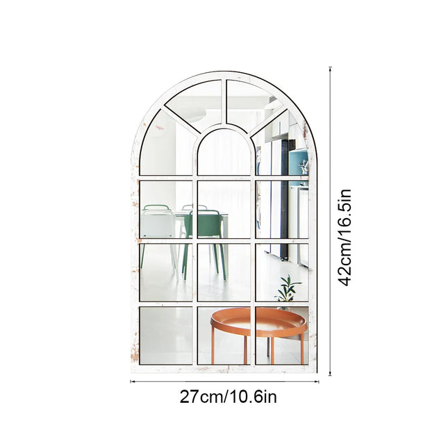 Small Farmhouse Style Wooden Acrylic Mirror Stickers DIY Bedroom Living Room Background Wall Home Decoration Wallpaper