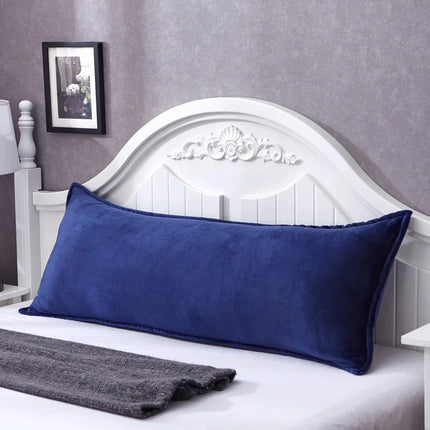 Solid Color Flannel Long Pillow Case Soft Comfortable Adults Double Lover Sleeping Pillow Cover Bedding Body Pillowcase