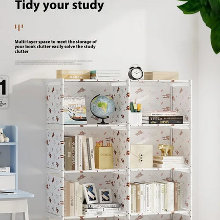 Simple Bookshelf Floor To Ceiling Dormitory Space Saving Home Storage Rack Wear-resistant Rack Multifunctional Storage Cabinet