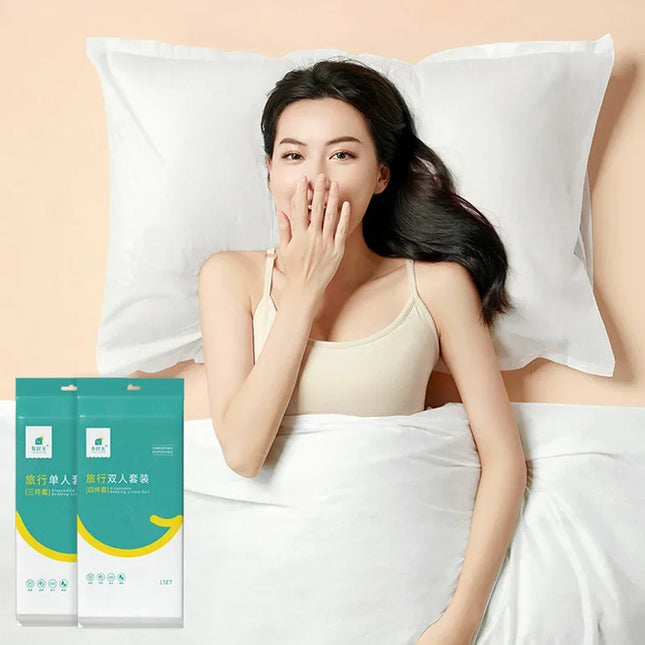 Disposable Adult Bedding, Hotel for Travel, Anti-Dirty, Waterproof, Portable, Bedsheet Bed Sheet Set Trip Necessities Portable